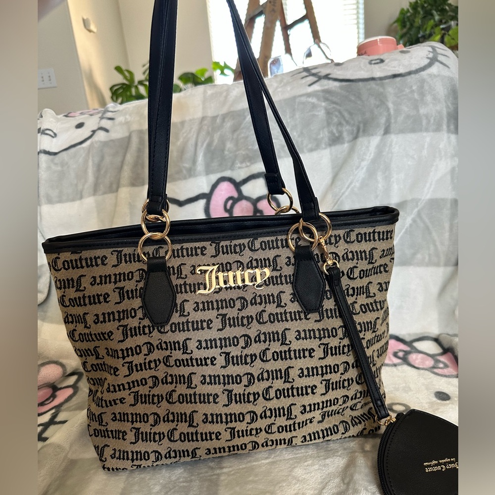 Juicy Couture Black and Tan Women's Bag